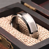 8MM/6MM silver tungsten ring anillos bague homme pareja de compromiso fashion jewelry Men's wedding bands couple engagement ring - Image 5