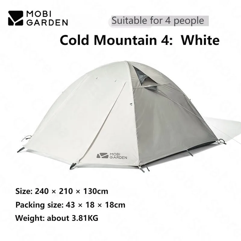 MOBI GARDEN テント COLD MOUNTAIN 4 ホワイト Amazon.co.jp: MOBI GARDEN テント 4人用 軽量 コンパクト 二