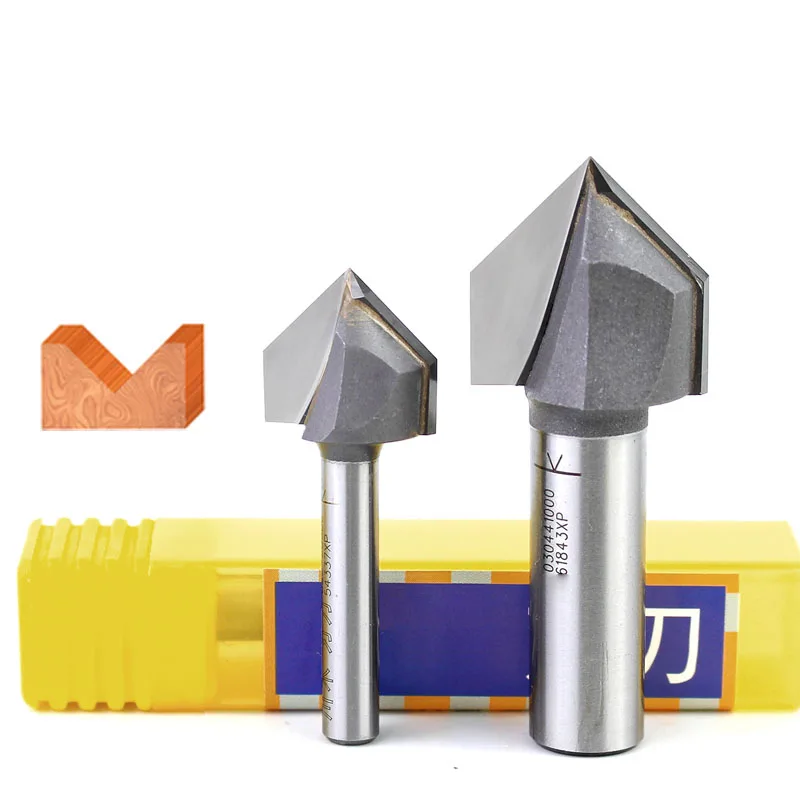 

Woodworking 90 Degrees V-type Milling Cutter Carbide CNC Router Bit Acrylic V Groove for Wood MDF Cutting Slotting Engraving