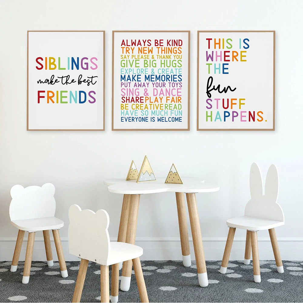 Where the Fun Stuff Happens Wall Art, Playroom Poster, Playroom