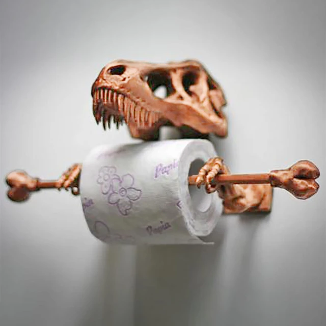 Skeleton, toilet paper holder wall mount