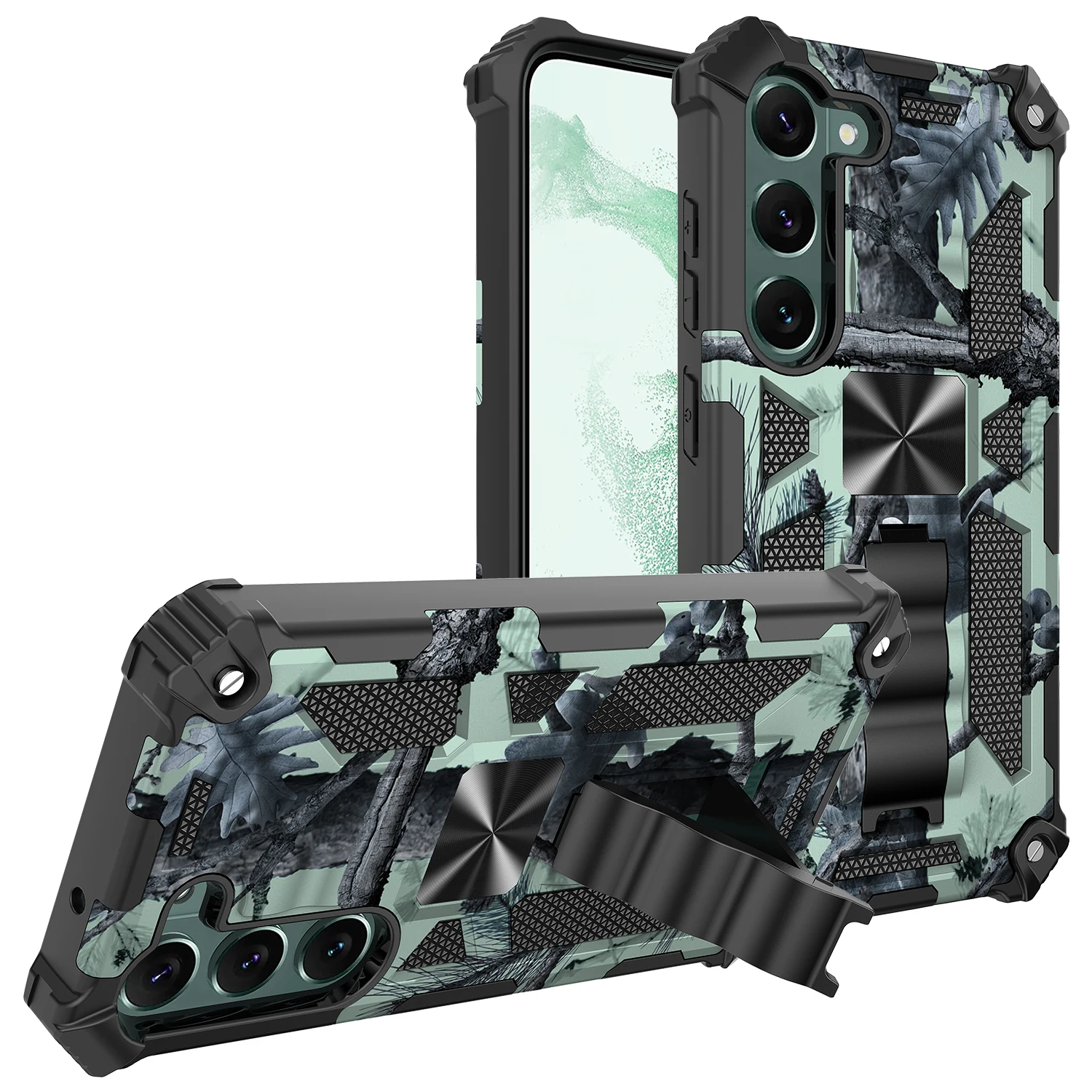 Shockproof Dual Layer Case with Built-in Kickstand