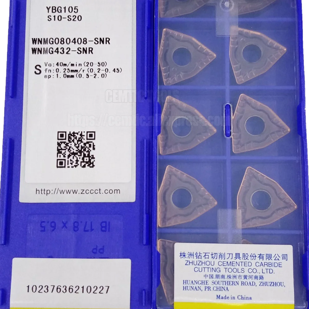 

ZCC YBS103 YBG105 WNMG080408-SNR YBG212 Carbide CnC Turning Insert WNMG TYPE 100% TURNING TOOL