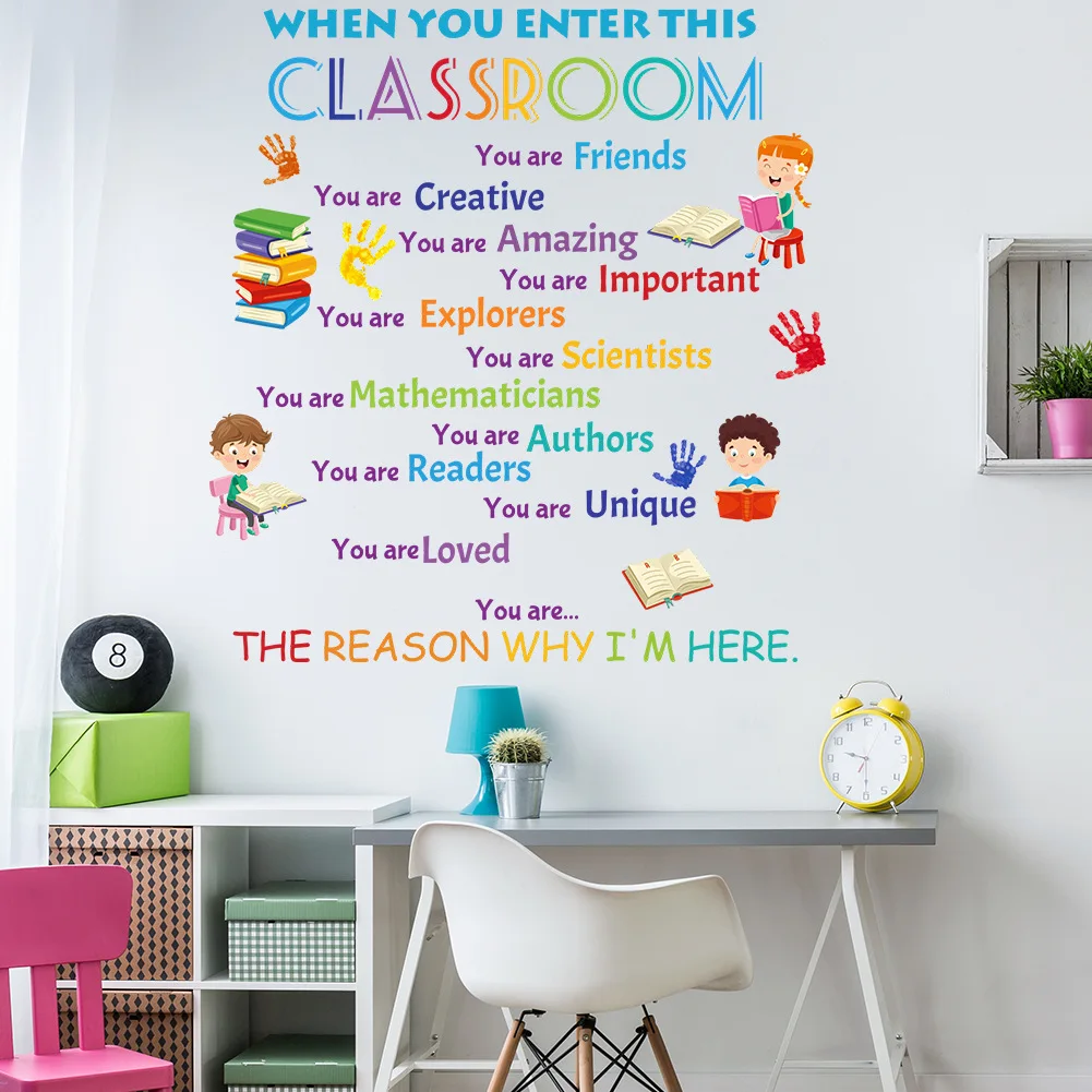 Motivational Stickers PLIGREAT Colorful Inspirational Quotes Wall Decal ...
