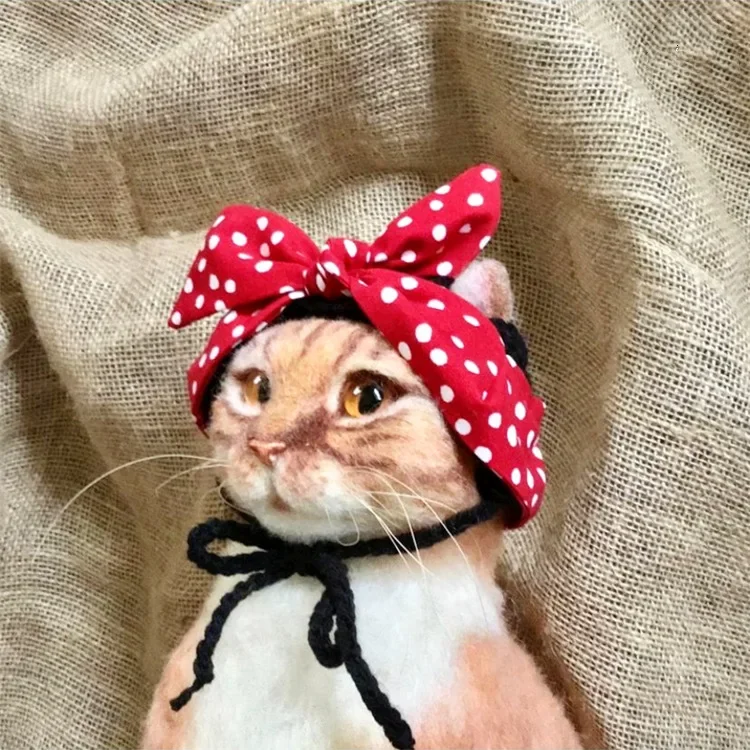 Novelty Hand-crocheted Explosive Head Modeling Halloween Cute Pet Personality Dress Headdress