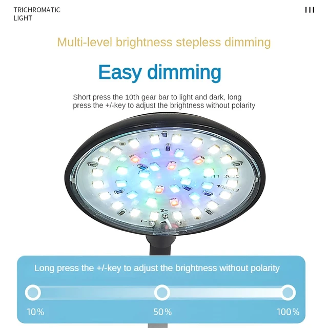 Fish Tank Clip Light, Color Changing and Dimming, USB Interface, Landscaping, Color Enhancement, Brightening 2