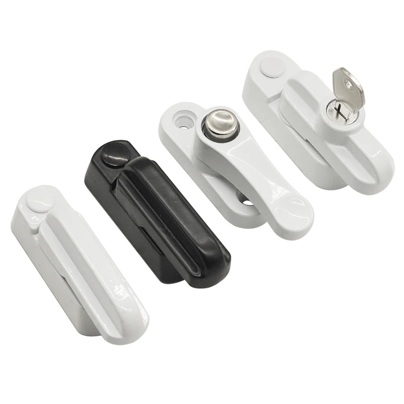 2PCS Plastic Steel Casement Door And Window T-shaped Lock Anti-Theft Lock Buckle Casement Window With Key Hardware