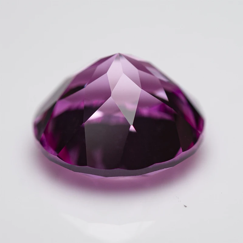 Lab Grown Sapphire Pink Color Round Cut Top Quality Pendant Gemstones for Charms Jewelry Making Selectable AGL Certificate