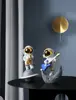 Figurine Home Decor Resin Astronaut Statue Collectible Spaceman Sculpture Decorative Music Ornament for Desktop Bookshelf Office 2