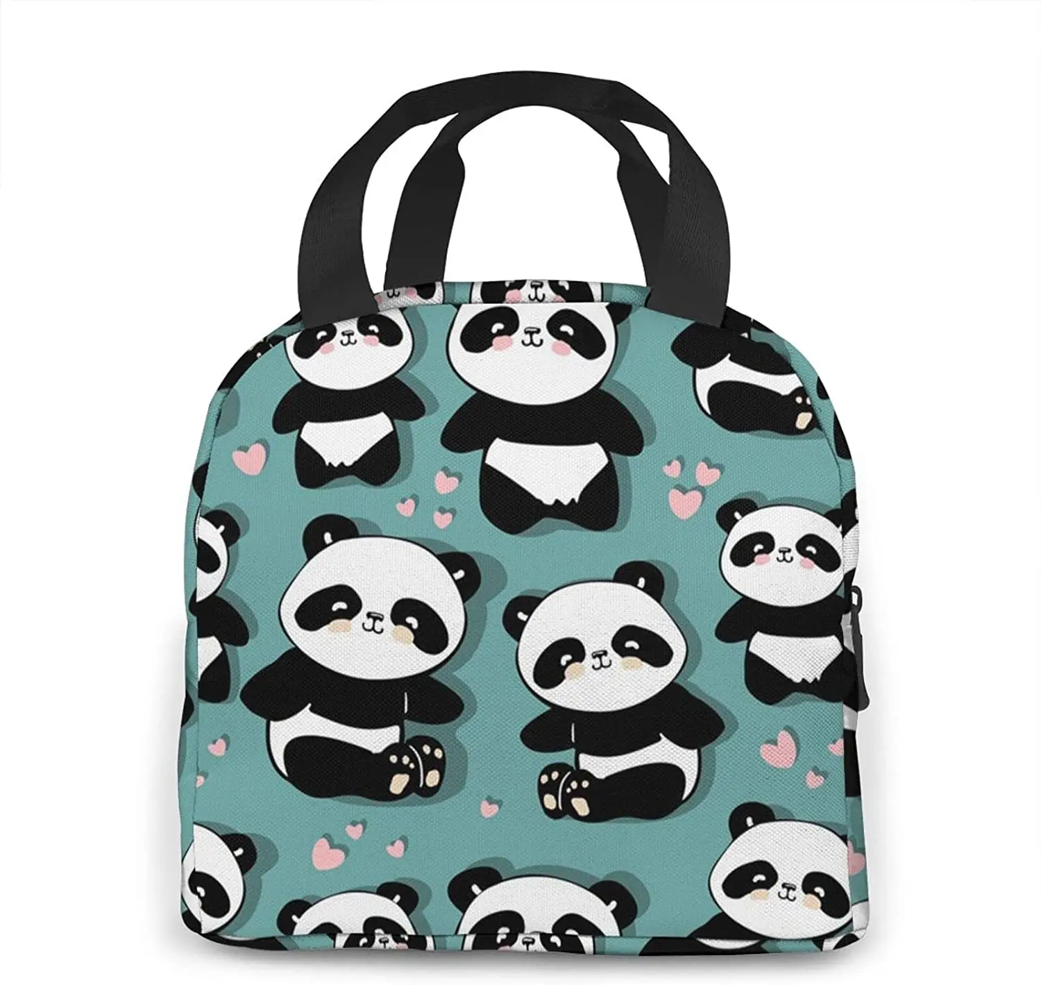  ATTX Cute Cat Panda Print Insulated Lunch Box Cooler Bag,  Portable Lunch Bag with Detachable Shoulder Strap for Women Mens Work Beach  Picnic: Home & Kitchen