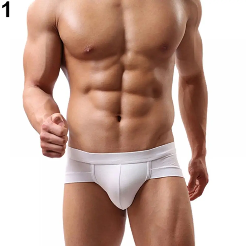 

Fashion Men's Sexy Underwear Simple Solid Color Boxer Briefs Shorts Bulge Pouch Comfy Soft Underpants Trunks трусы мужские