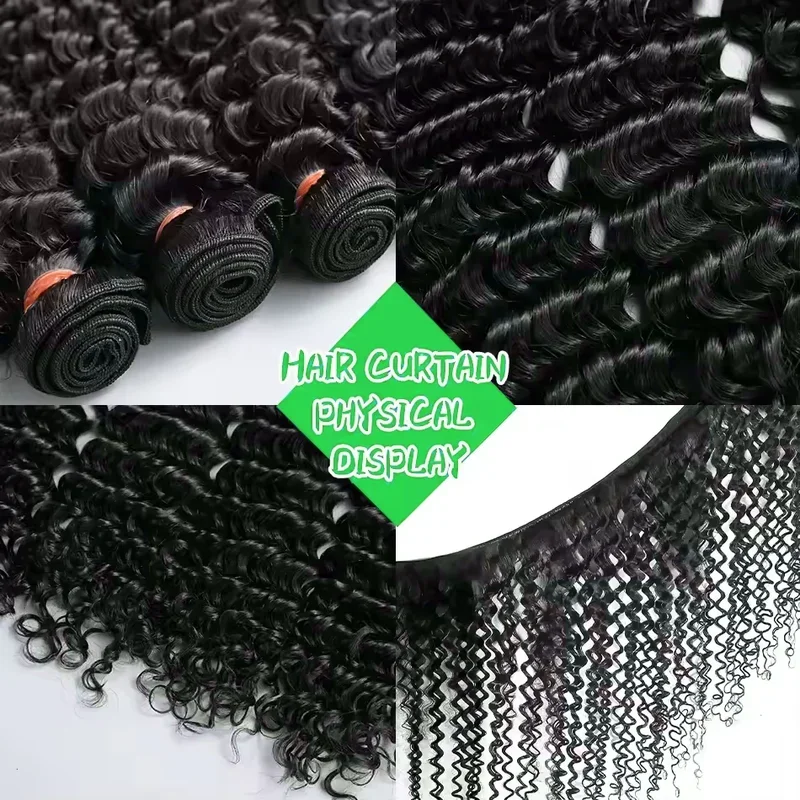 Burmese Curly 30 40 Inch Loose Deep Wave 1 3 Raw 100% Human Hair Bundles Double Weft Remy Unprocessed Weave Bulk Braid Extension