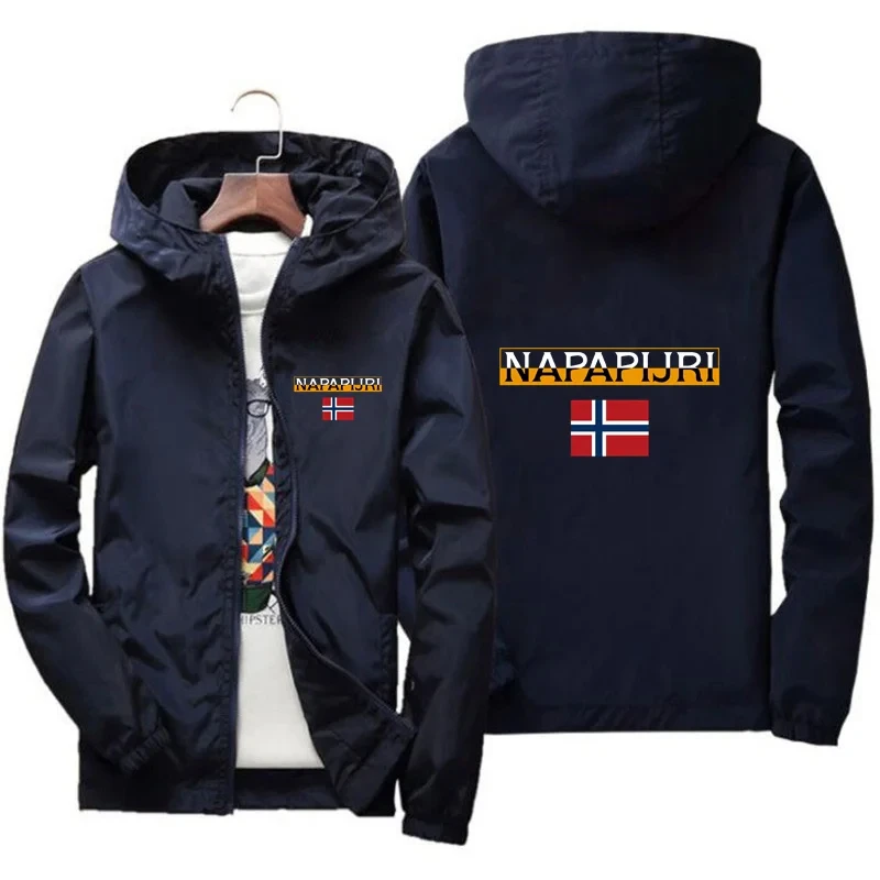 

Spring and autumn new high-quality JOTT print fashion casual hooded zipper jacket windproof waterproof men's coat