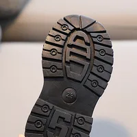 Autumn And Winter Boys And Girls British Style Boots Children's Side Zipper Non-Slip Boots Baby Warm Boots 6