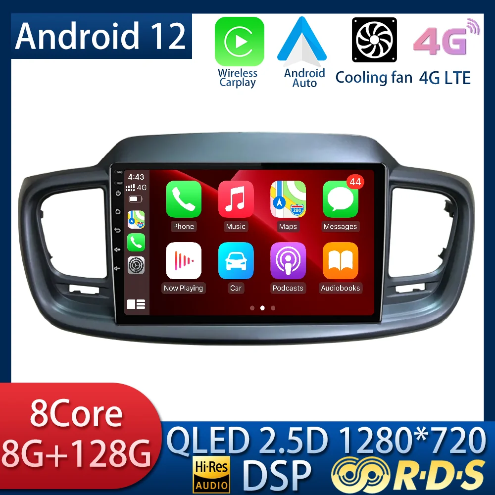 Android 12 For Kia Sorento 2015 2016 2017 Car Radio Stereo Multimedia