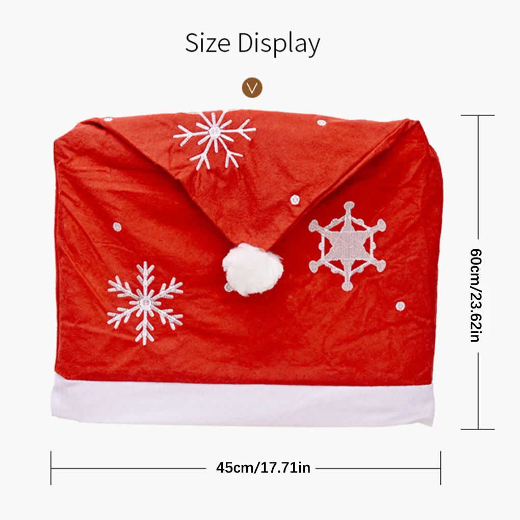 Christmas Dining Chair Cover Snowflake Party Favors Slipcover
