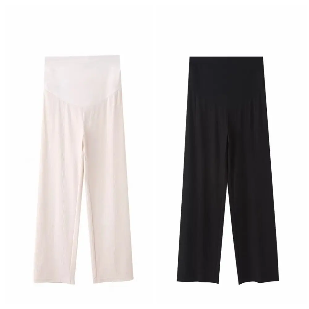 Loose Straight Leg Pants Ice Silk High Waist Casual Pants Pregnant Workout Trousers Dropping Feeling Wide Leg Pants Woman Female