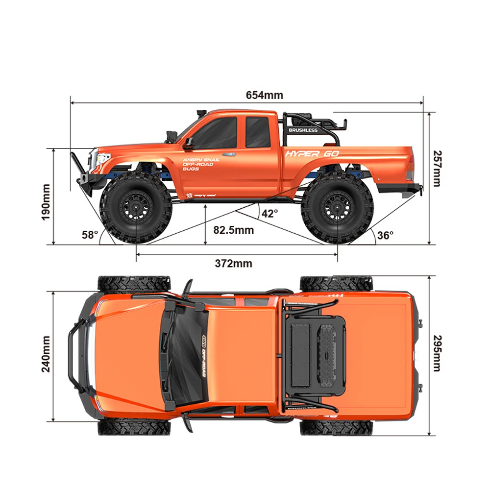 MJX HYPER GO H8E 1/8 Brushless RC Monster Truck 3S RTR