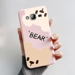 Cute Bear Cartoon Frog Soft TPU Back Cover - Galaxy J7 2016 (Pink - M01)