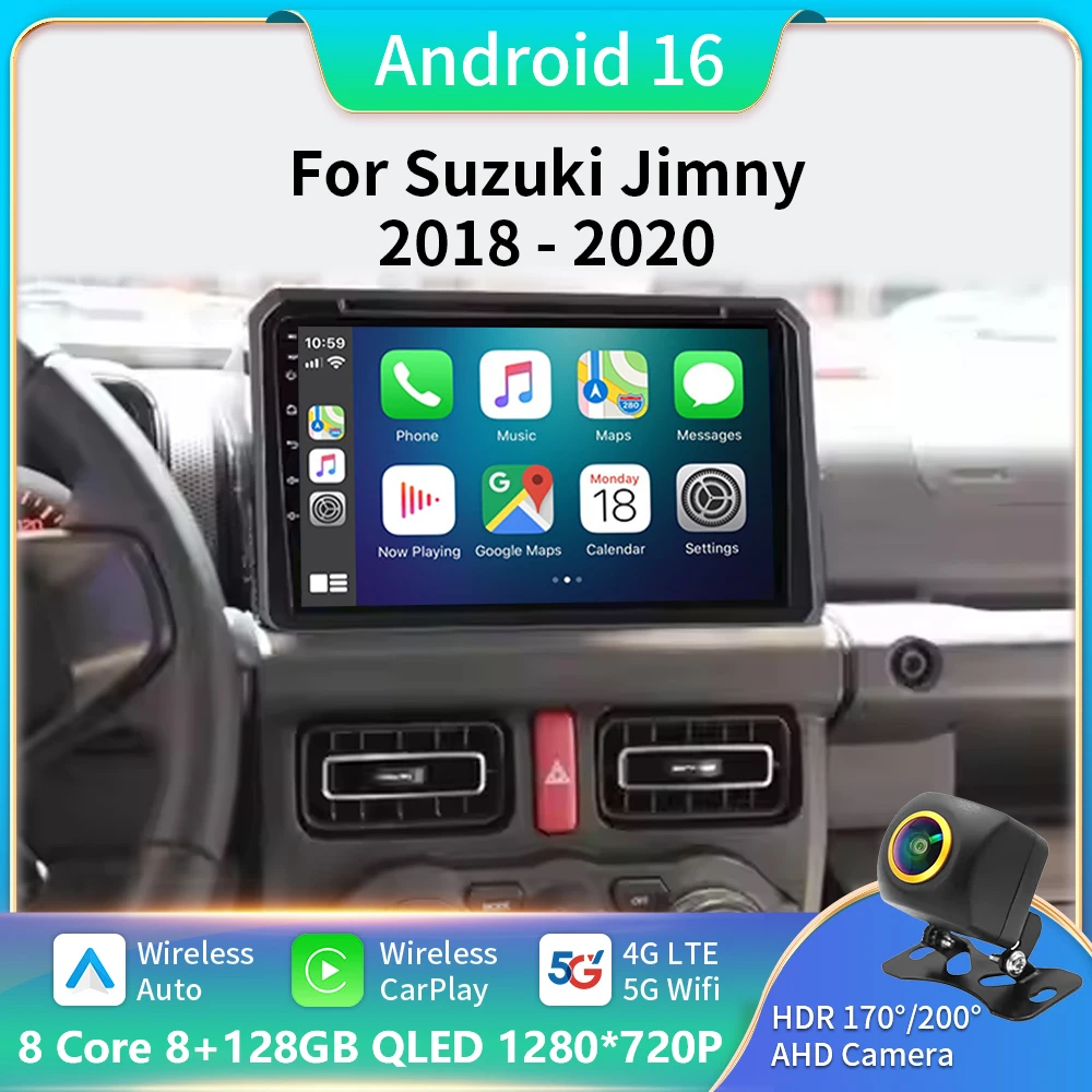 スズキ ジムニー JB64 JB74 2018-2020用 9インチAndroid 16搭載 マルチ