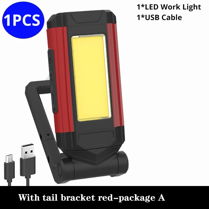 high power torch USB Rechargeable Lantern as power bank 2pcs COB Work Light with Magnet 3200mah LED Flashlight Camping Lamp IPX6 Waterpoof Torch red flashlights Flashlights