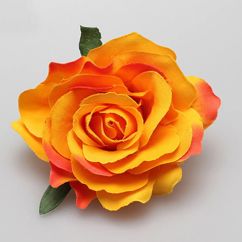 Elegant Retro Red Rose Hair Clip - Floral Hairpin Barrette