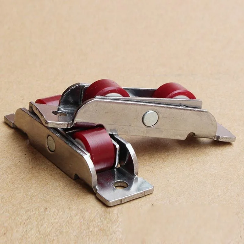 4Pcs/lot Stainless Steel Door 88 Type Window Silent Nylon Pulley Wheel Sliding Door Fittings Glass Sliding Rollers