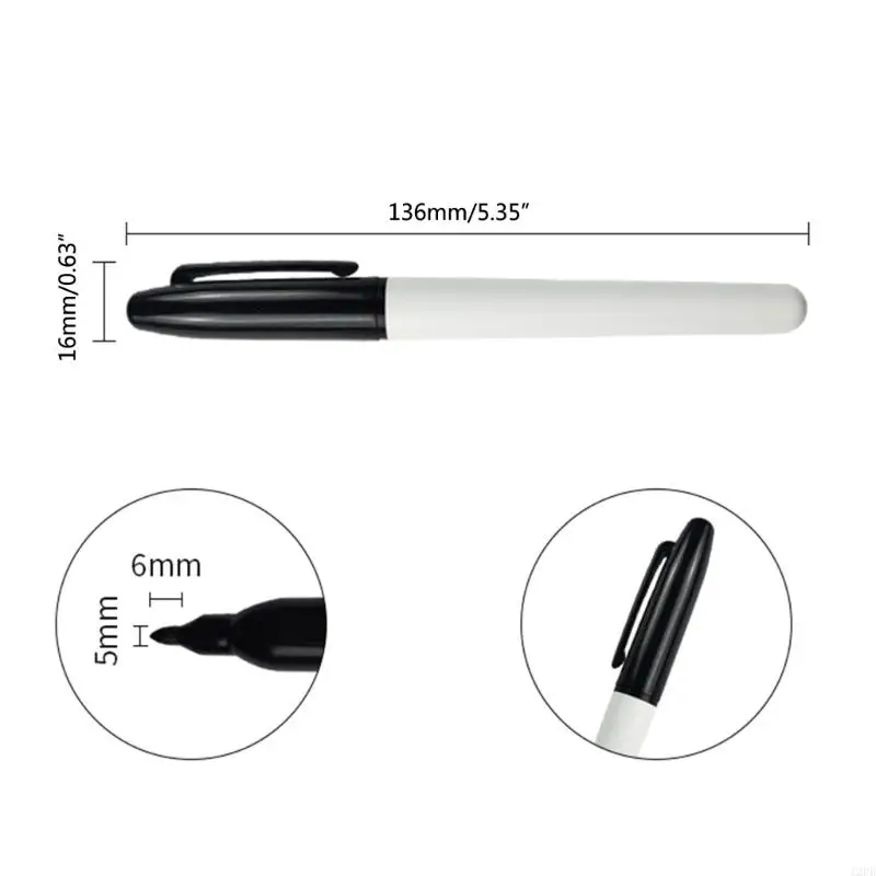 12PB 6Pcs Disappearing Pens Vanishing Water Soluble Air Erasable Marker Pens Set
