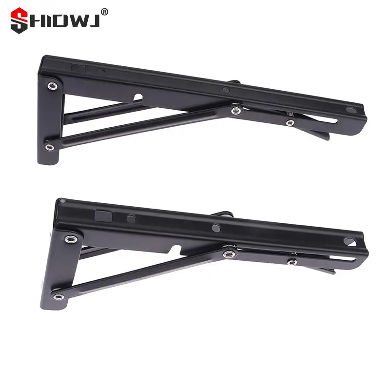 1Pcs Campervan Folding Bracket Table Shelf Motorhome Caravan Black Finish Stainless Steel Mini Folding Table Car Accessories