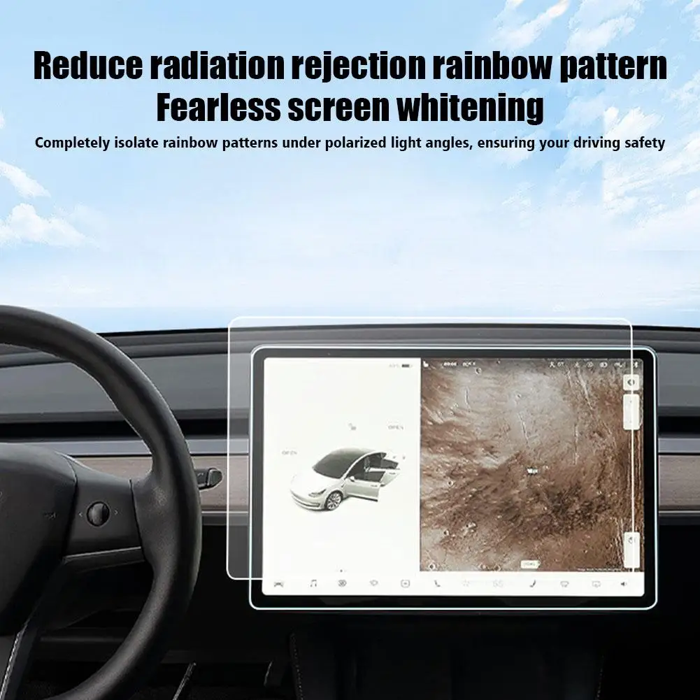 Tempered Glass Film Protector for Tesla Model 3 2023+ Highland 2024 Car  Rear Row Climate Touch Screen Protective Film