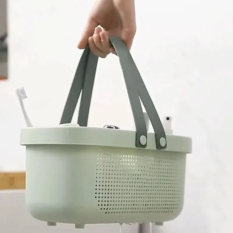 Ducha Colgante Y Cesta De Plástico Colgante Baño Organizador