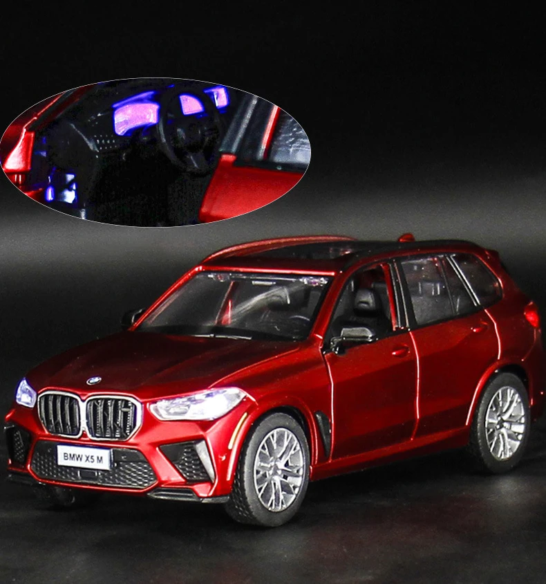 YCNXEB Voiture Miniature LX570 – 1:32 – Moulage Sous Pression – Portes, Capot, Coffre Ouvrants – Son Et Lumière – Modèle Collection