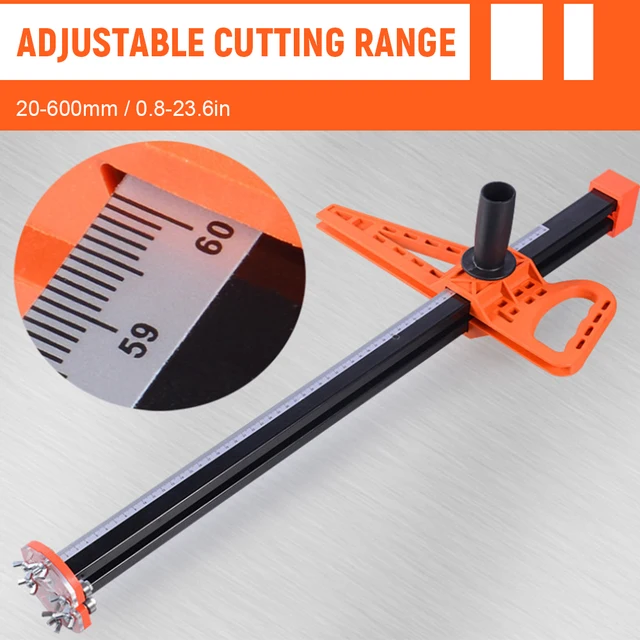 Taglierina Per Cartongesso A Doppia Lama, Pieghevole, Con Scala 60 Cm - Regolabile Per Spessori Da 1/4 A 5/8 Pollice - Foto 10