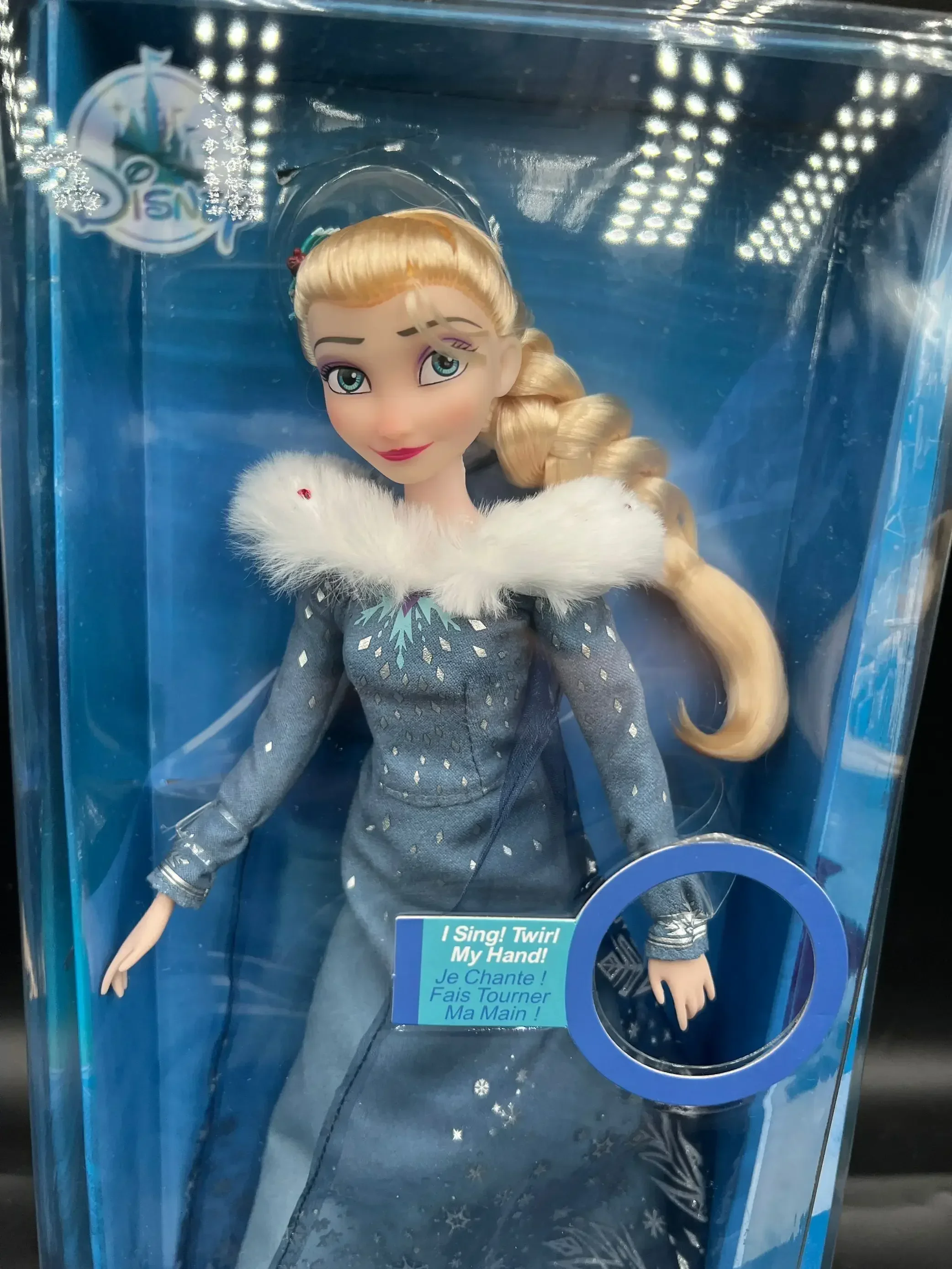 Frozen Elsa Fashion Hair Play music Doll with Princess Action Figure Gift Xmas Collectible Model fashion hair doll