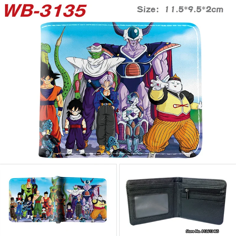 

Color Printing Dragon Ball Animation Wu Word Design Decoration Large Capacity Zero Wallet Short Portable Card Bag