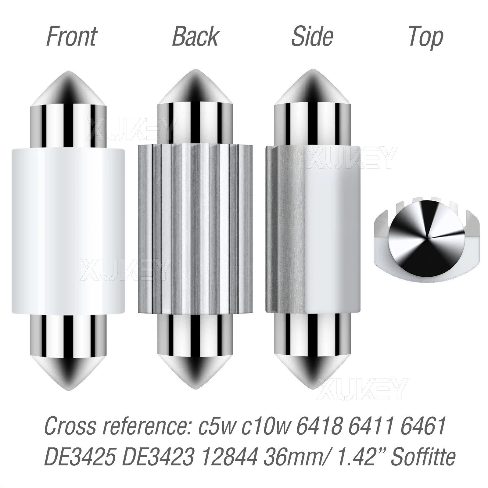 �佺�� LED 6418 LED �ڵ��� ����, C5W ����, CANBUS 239 6461, �ڵ��� ���׸��� �� �� ��¦, ��� ��ȣ�� ����, 12V, 36mm