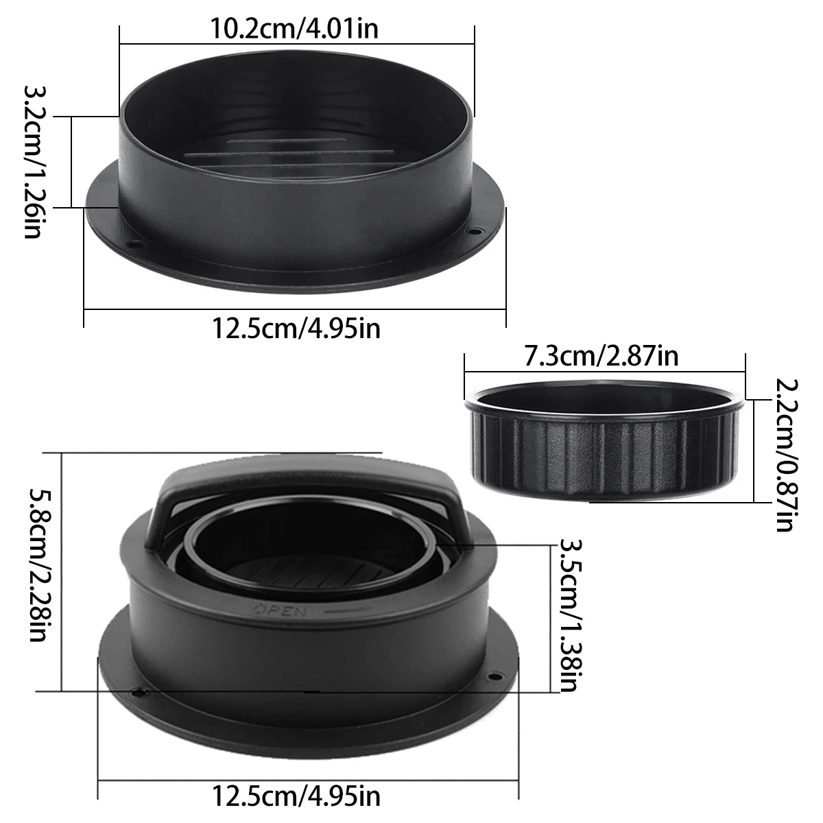 ABS Hamburger Maker Press Non-Stick Patty Maker Mold