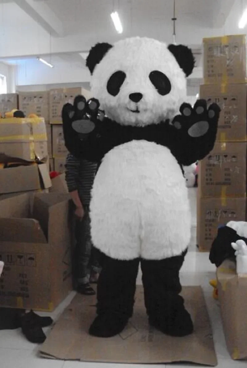 

Christmas Mascot Panda Decorations Suit Adult Size Role Play Fun Clothes for Festival Parties