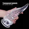 Realistic Octopus Tentacles Huge Suction Cup transparent Liquid Faked Penis Rainbow Dildo animal sex toys For Woman Adult Game 1