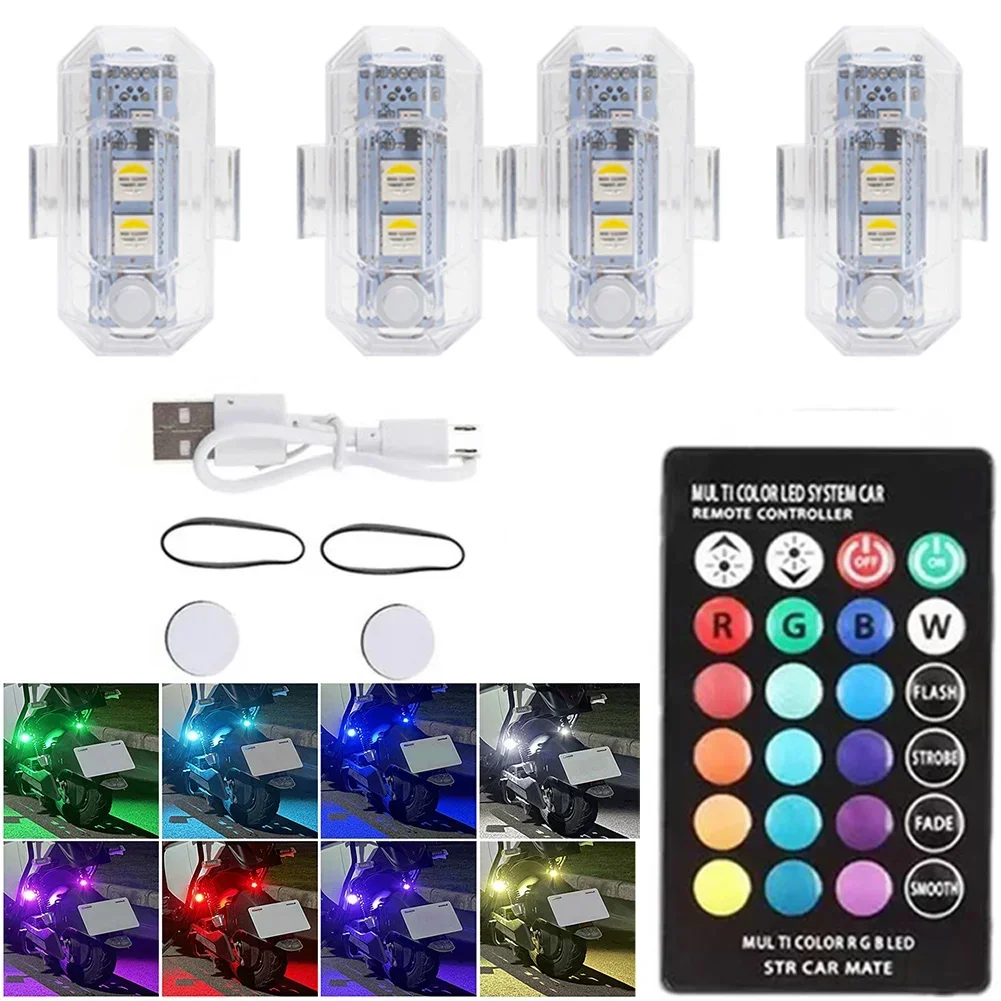 Feu Stroboscopique LED pour Drone, 1/2/4 Lumières avec Télécommande
