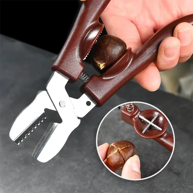 Chestnut Clip Stainless Steel Walnut Clip Multi-functional Sheller Chestnut Peanut Opener Kitchen Tools Cutter Gadgets nut sheller