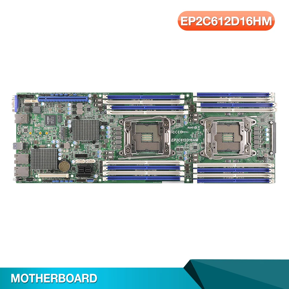 

Server Motherboard For EP2C612D16HM For ASRock Rack LGA2011 DDR3 Support E5-2600 V3 V4 High Quality, Fast Transportation