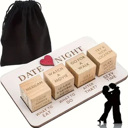 Date Night After Dark Edition: Wooden Dice Game for Couples - Anniversary Edition (4PCS Set)