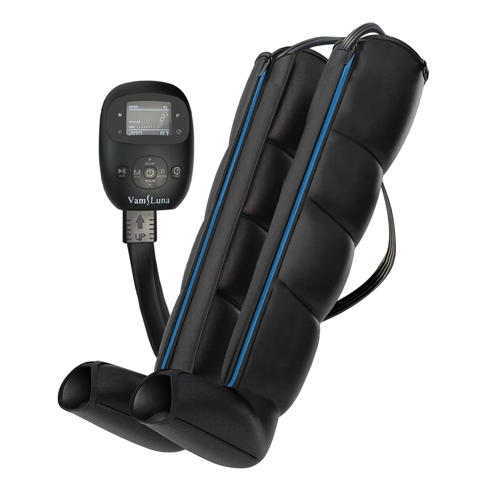 圧縮回復ブーツ 5 チャンバーレッグマッサージャー、充電式コードレス筋肉マッサージリラクゼーション、運動後のアスリート向け