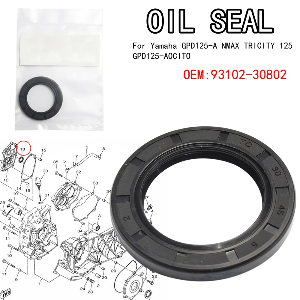

Шкив с масляным уплотнением для Yamaha GPD125-A NMAX TRICITY 125 GPD125-AOCITO 93102-30802