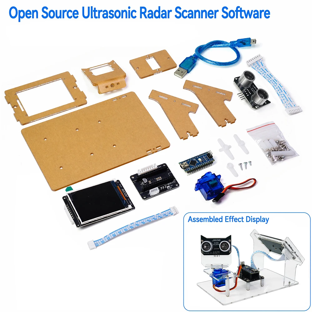 Kit Scanner Radar a Ultrasuoni Open Source Fai-da-te con Display LCD e Scansione in Tempo Reale per Progetti Maker e Apprendimento della Programmazione - immagine 6