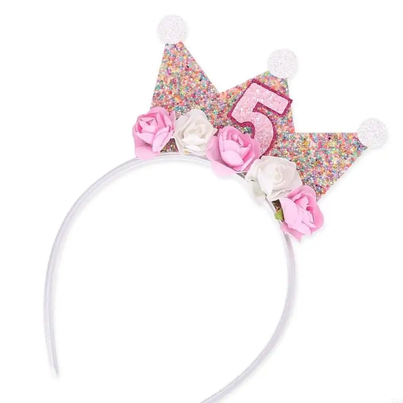 T3LA Baby Sequined Fun Hairbands Birthday for Photo Studio Photo Props