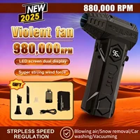 Violent Fan 880000RPM High Power Air Blower Brushless Motor Turbo Fan Wind Speed 75m/s 10000mAh Strong Breeze Turbo Jet Blower