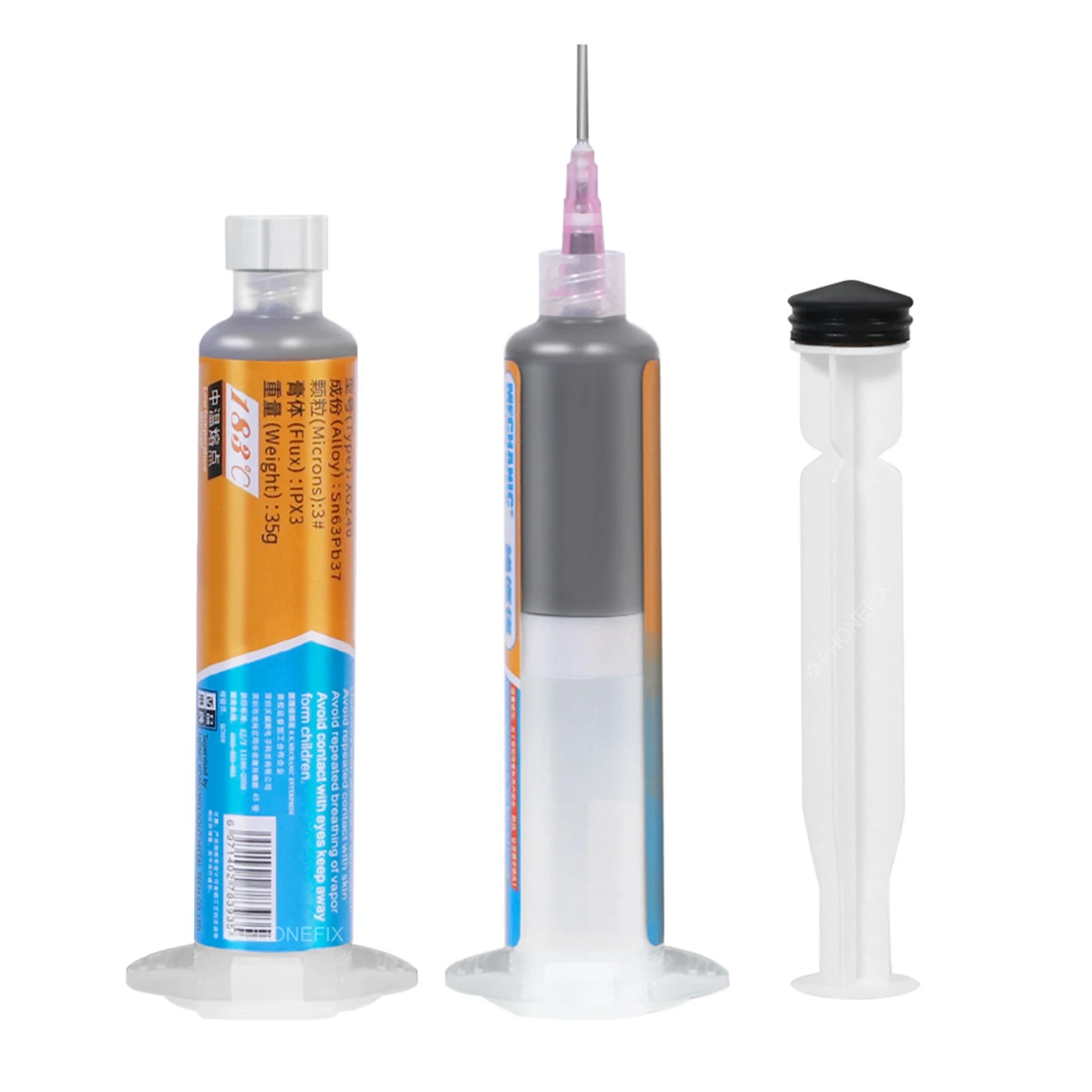 

Solder Paste with Syringe Plunger SN63 PB37 Flux Soldering Tin Cream Repair Welding & Soldering Supplies