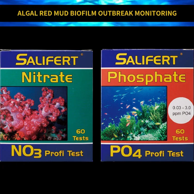 Salifert Seawater TesterTest Kit, Ca, Cu, I2, KH, Mg, NH4, NH4, NO2, Nitrite, NO3, Nitrate, PH, PO4, Sr, Potent Water T